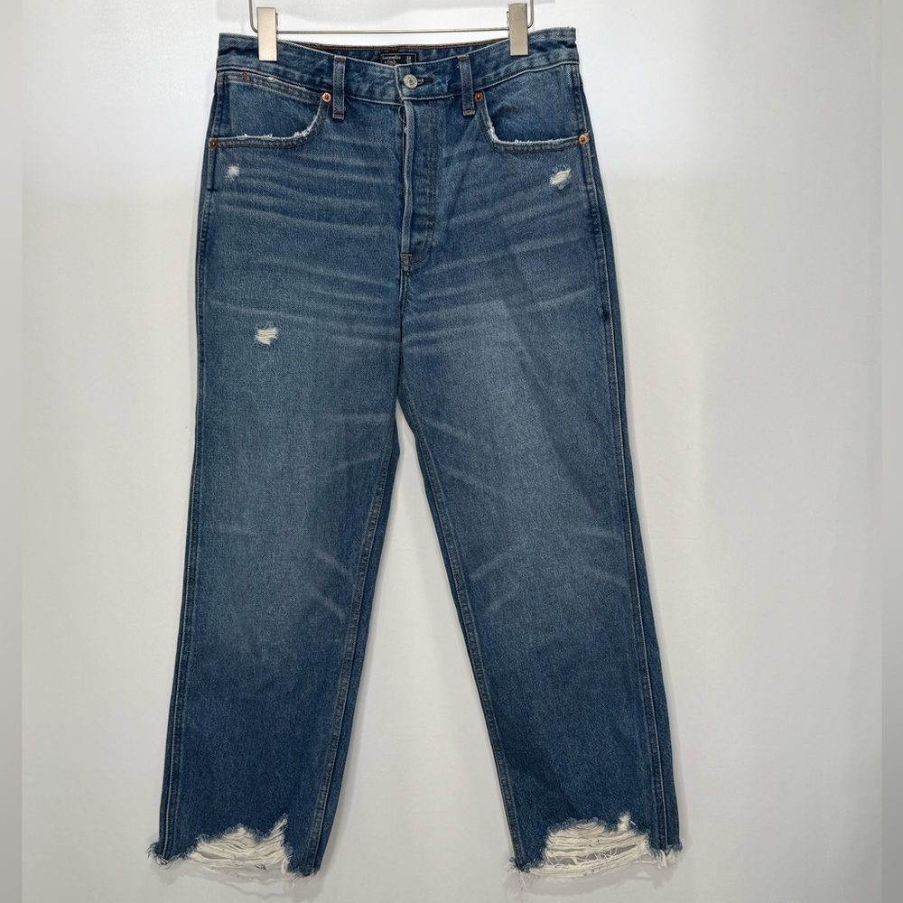 Abercrombie & Fitch Annie High Rise Ankle Straight Jeans